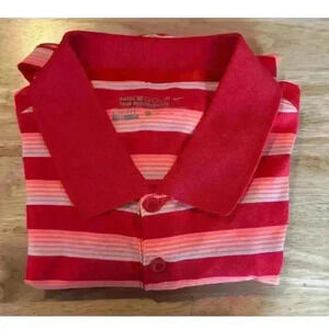 Nike Golf Tour Performance‎ Men's Dry Fit Polo - Size XL - Red Stripes